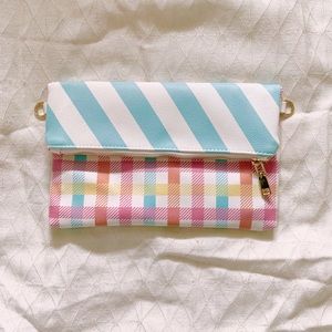 Striped + Checkered Colorful Purse / Clutch